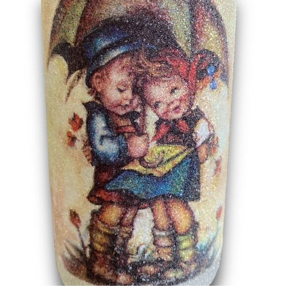 Hummel Sugar Frosted 5" Glass Candle Pillars - Picture 8 of 11